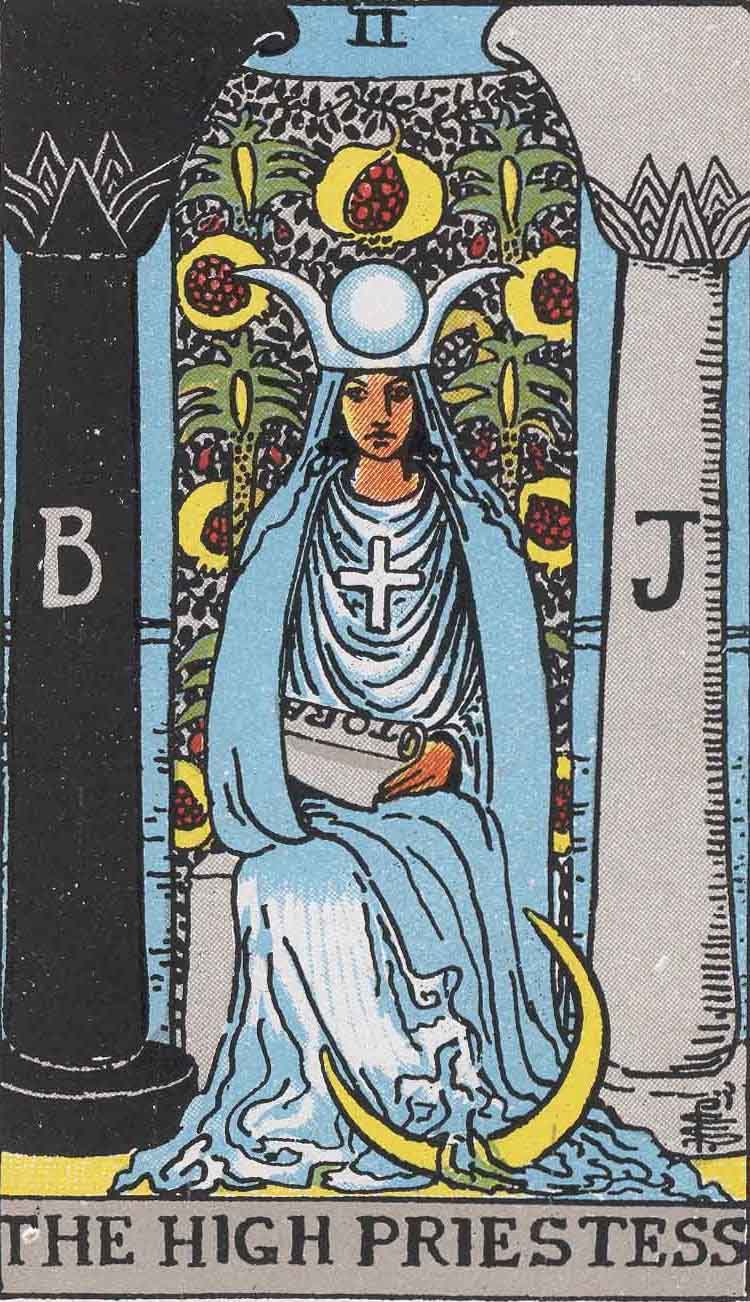 The High Priestess tarot card - High Resolution