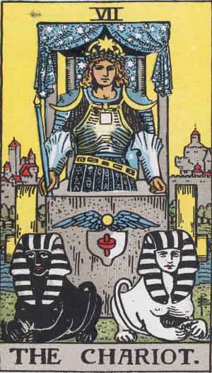 The Chariot tarot card - High Resolution