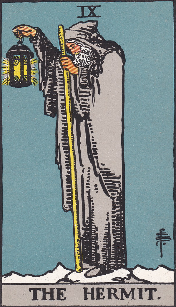 The Hermit tarot card - High Resolution