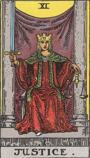 Justice tarot card - High Resolution