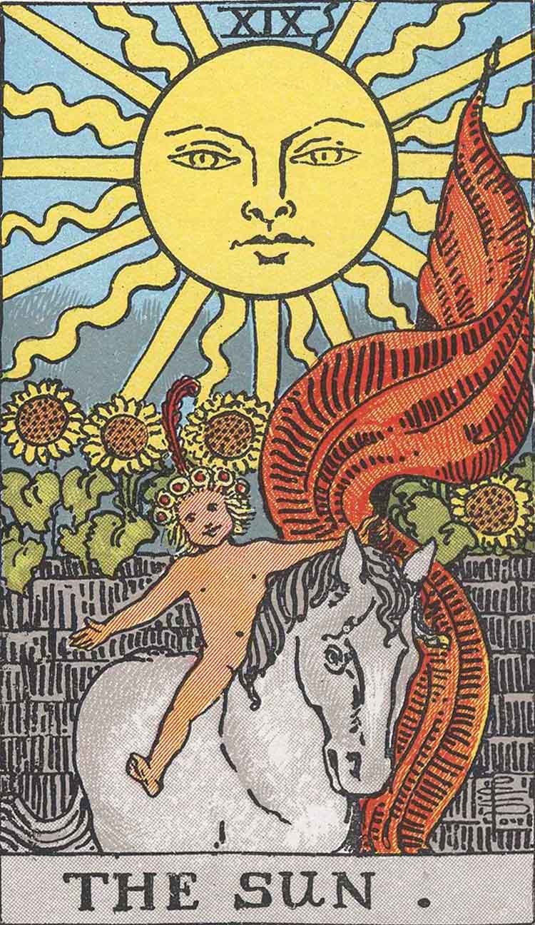 The Sun tarot card - High Resolution