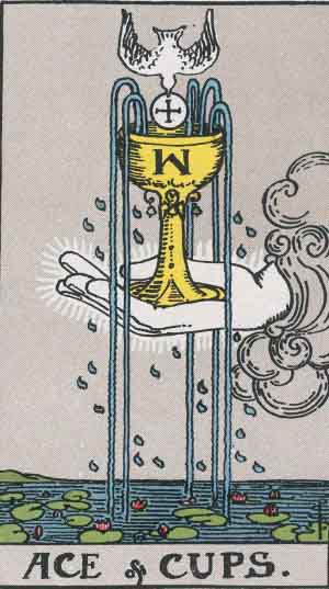 Ace of Cups tarot card - High Resolution