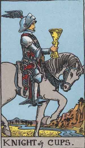 Knight of Cups tarot card - High Resolution
