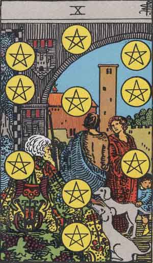 Ten of Pentacles tarot card - High Resolution