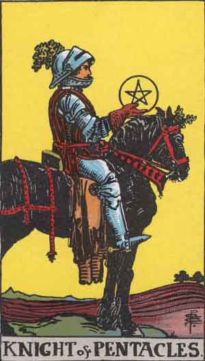 Knight of Pentacles tarot card - High Resolution