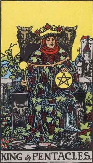 King of Pentacles tarot card - High Resolution