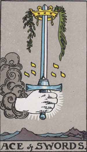 Ace of Swords tarot card - High Resolution