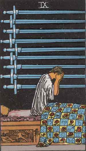 Nine of Swords tarot card - High Resolution