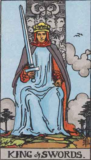 King of Swords tarot card - High Resolution