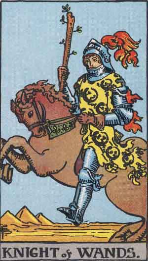 Knight of Wands tarot card - High Resolution