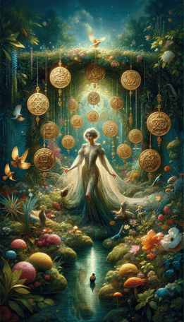 Nine of Pentacles tarot card