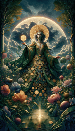 Queen of Pentacles tarot card