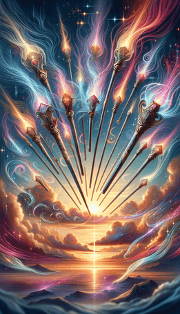 Eight of Wands tarot card
