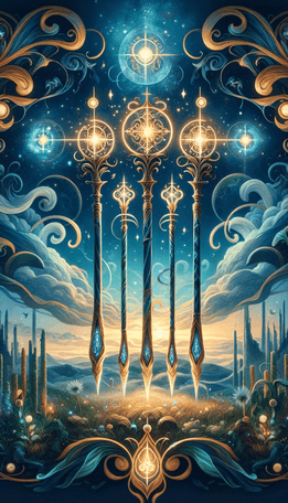 Five of Wands tarot card